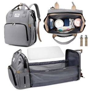 Bolso Mochila Maternal Cuna Extensible Cambiador Plegable