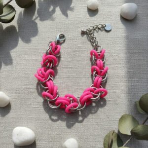 Pulsera Tejido Medieval 7 Colores Regulable Níquel Silicona 18 Cm 16 Cm