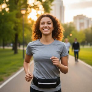 Riñonera Neoprene Negra Running Bike Billetera Gym 11 X 19