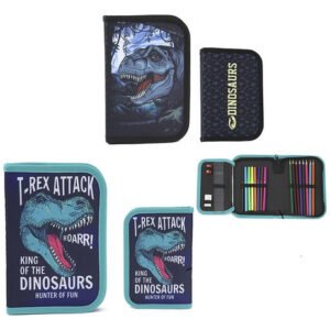 Cartuchera Escolar Dinosaurios Porta Lápices Incluye Útiles