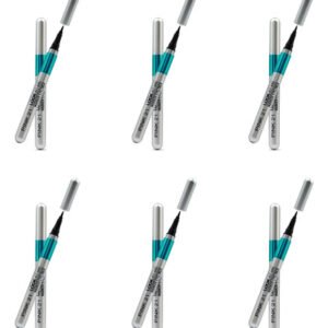 Delineador Ojos Negro Fibra Look At Me Pink 21 X 6 Unidades Negro Mate