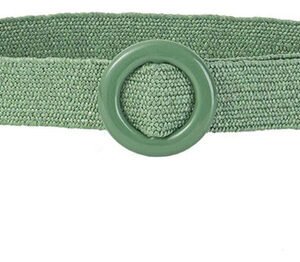 Cinturon Rafia Yute Elastizado Trendy Hebilla De Resina 5 Cm