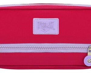 Cartuchera Escolar Everlast Bolsillo Combinada 11 X 24 Cm Fucsia Combinada