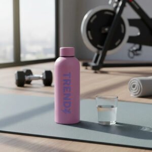 Botella Térmica Doble Capa Acero 304 Trendy En Caja 500ml Rosa