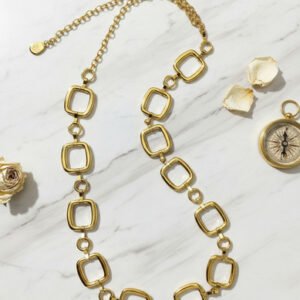 Cinturón Cadena Colgante Mujer Regulable Dorado Plata 3,3 Cm