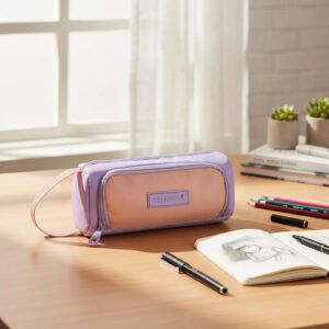 Cartuchera Escolar De Nena Con Bolsillo Trendy 11 X 20 Cm Lila 30245