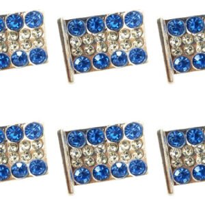 Set X 6 Prendedor Pin Bandera Argentina Strass 15 X 22 Mm Bandera Argentina