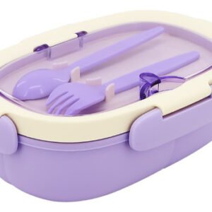 Vianda Lunchera Rígida Trendy 3 Divisiones 21 X 14 Cubiertos Lila