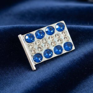 Prendedor Escarapela Pin Bandera Argentina Strass 15 X 22 Mm Argentina