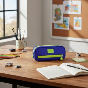 Cartuchera Escolar Everlast Bolsillo Combinada 11 X 24 Cm Azul Combinada